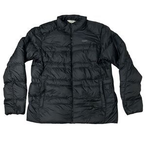 Vuori Puffer Jacket‎ Mens XL Black Quilted Lightweight Full Zip Insulated V584